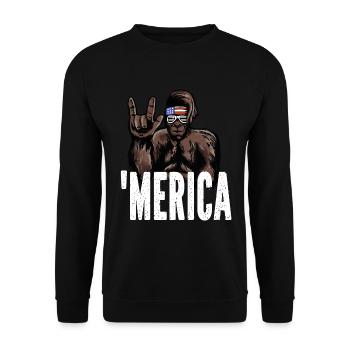 Bigfoot Independence Day Amérique États-Unis - Sweat-shirt Unisexe - noir - Devant - Alina (178cm) & Michal (187cm)