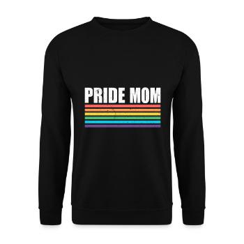 Pride Mom - LGBT Gay Pride Month Community - Unisex Pullover - Schwarz - Vorne - Alina (178cm) & Michal (187cm)