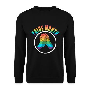 Mois de la fierté - Communauté transgenre LGBT Gay Pride - Sweat-shirt Unisexe - noir - Devant - Alina (178cm) & Michal (187cm)