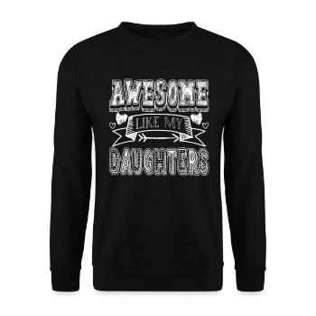 Parents Mère Père de filles Filles - Sweat-shirt Unisexe - noir - Devant - Alina (178cm) & Michal (187cm)