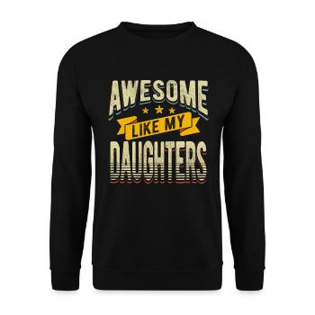 Parents Mère Père de filles Filles - Sweat-shirt Unisexe - noir - Devant - Alina (178cm) & Michal (187cm)