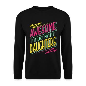 Parents Mère Père de filles Filles - Sweat-shirt Unisexe - noir - Devant - Alina (178cm) & Michal (187cm)