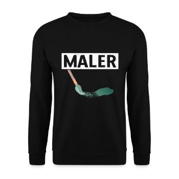Maler Malerei Farben Zeichnen Malen Malermeister - Unisex Pullover - Schwarz - Vorne - Alina (178cm) & Michal (187cm)