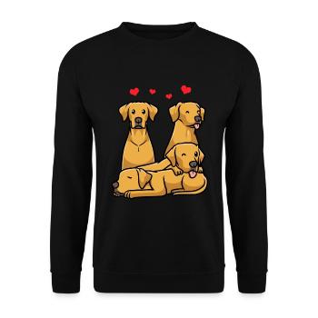 Chien Rhodesian Ridgeback - Sweat-shirt Unisexe - noir - Devant - Alina (178cm) & Michal (187cm)