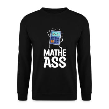 Math Ass Calculator Mathematics Teachers Students - Unisex Sweatshirt - black - Front - Alina (178cm) & Michal (187cm)