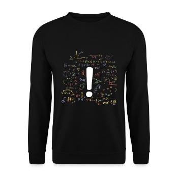 Math Mathematics Teacher Student Nerds - Unisex Sweatshirt - black - Front - Alina (178cm) & Michal (187cm)