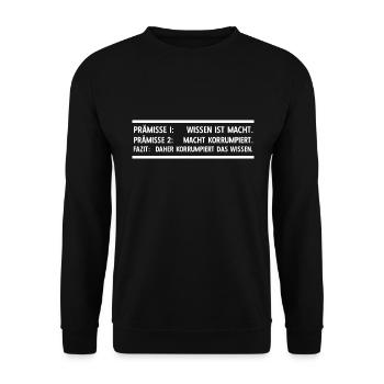 Mathe Gleichung Beweis Formel Schule Unterricht - Unisex Pullover - Schwarz - Vorne - Alina (178cm) & Michal (187cm)