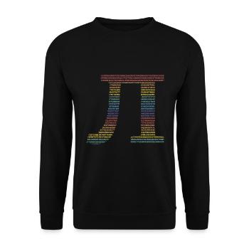 Pi Symbol Math Math Numbers Arc-en-ciel - Sweat-shirt Unisexe - noir - Devant - Alina (178cm) & Michal (187cm)