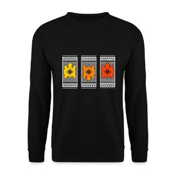 Afrika Liebhaber Tradition Reise Safari - Unisex Pullover - Schwarz - Vorne - Alina (178cm) & Michal (187cm)