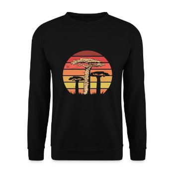Afrique Amoureux Voyage Baobab Arbre - Sweat-shirt Unisexe - noir - Devant - Alina (178cm) & Michal (187cm)