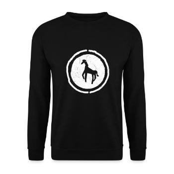 Afrika Liebhaber Tradition Reise Safari - Unisex Pullover - Schwarz - Vorne - Alina (178cm) & Michal (187cm)