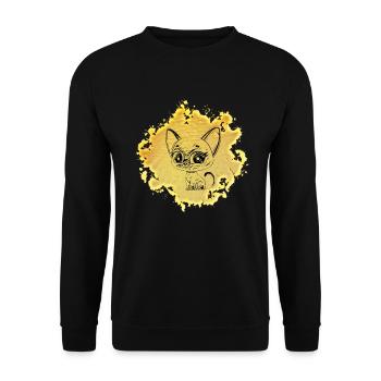 Chat - Sweat-shirt Unisexe - noir - Devant - Alina (178cm) & Michal (187cm)