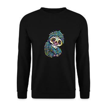 Faultier - Unisex Pullover - Schwarz - Vorne - Alina (178cm) & Michal (187cm)