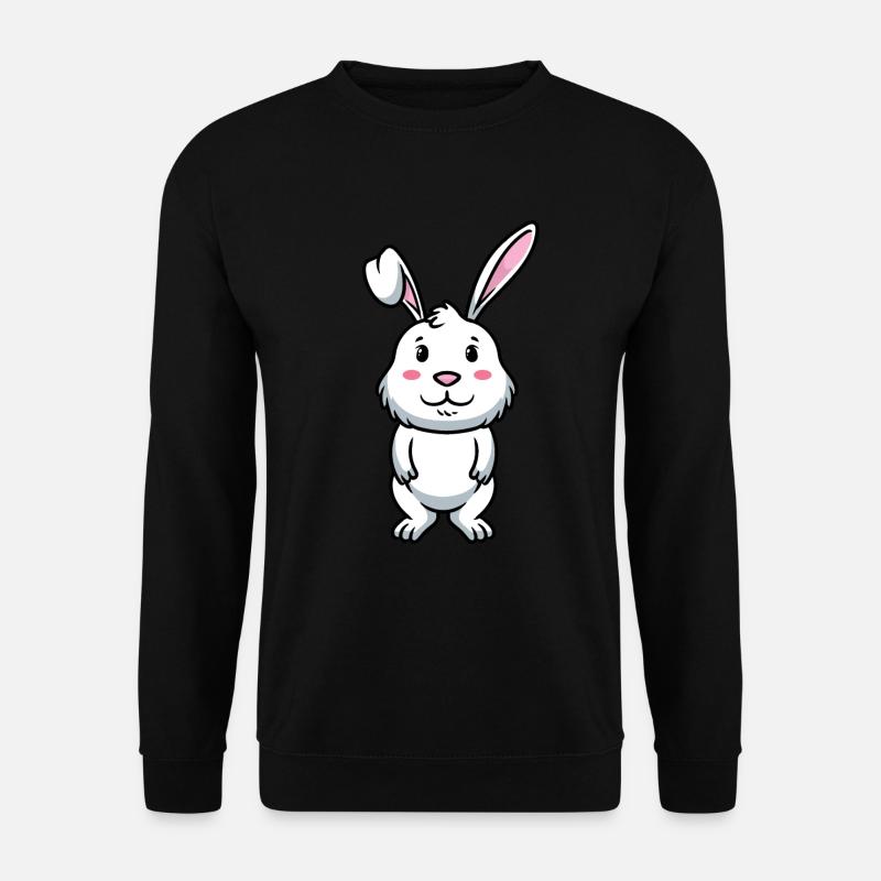 White Rabbit Emoticons Rabbit - Unisex Sweatshirt - black