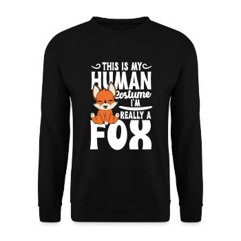 Renard amoureux du renard - Sweat-shirt Unisexe - noir - Devant - Alina (178cm) & Michal (187cm)
