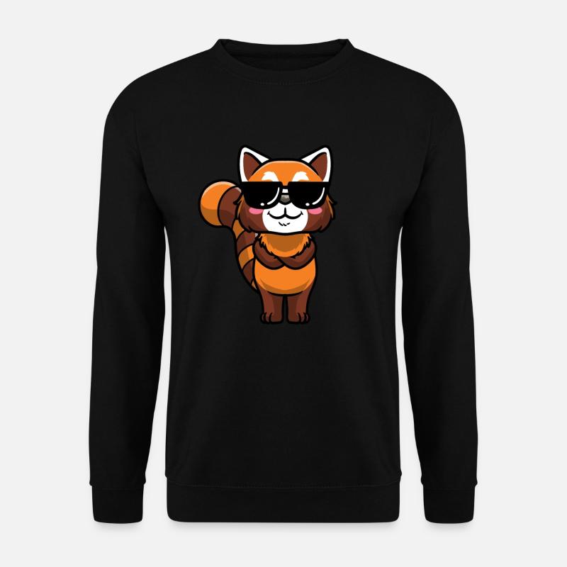 Red Panda Small Panda Emoticon - Unisex Sweatshirt - black