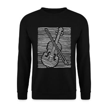 Violon Violon Instrument à cordes Alto - Sweat-shirt Unisexe - noir - Devant - Alina (178cm) & Michal (187cm)