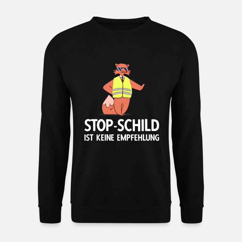 Fahrschule Fahrlehrer Auto Stopschild Witz - Unisex Pullover - Schwarz