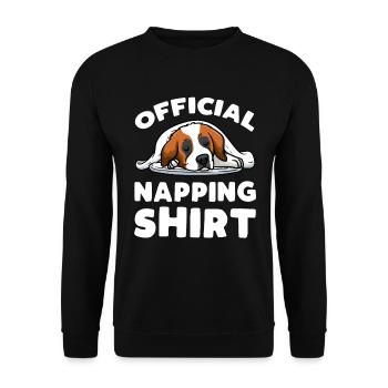 Chemise de couchage officielle St. Bernard - Sweat-shirt Unisexe - noir - Devant - Alina (178cm) & Michal (187cm)