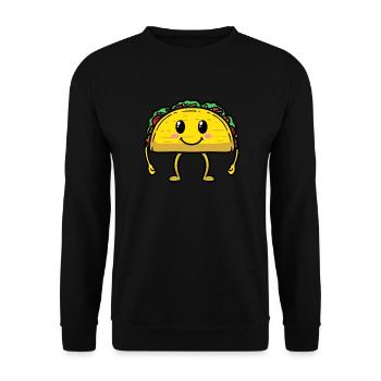Taco Emoticon Cuisine mexicaine - Sweat-shirt Unisexe - noir - Devant - Alina (178cm) & Michal (187cm)