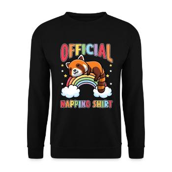 Chemise de couchage officielle Red Panda Sleeper - Sweat-shirt Unisexe - noir - Devant - Alina (178cm) & Michal (187cm)