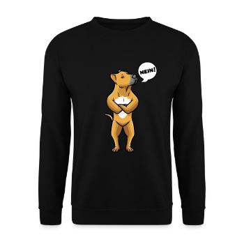 Tosa Fighting Dog Dog Tosa Dog Stubborn - Unisex Sweatshirt - black - Front - Alina (178cm) & Michal (187cm)