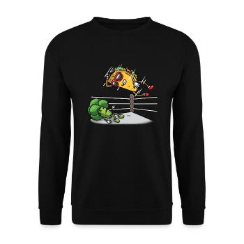 Taco Wrestling Mexikanischer Ringer Cinco De Mayo - Unisex Pullover - Schwarz - Vorne - Alina (178cm) & Michal (187cm)