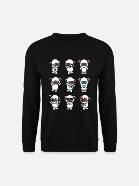 Walliser Schwarznasenschaf Schafe - Unisex Pullover - Schwarz