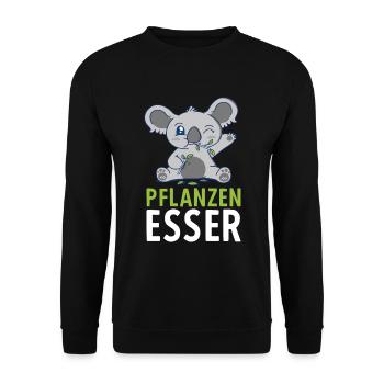 Pflanzenfresser Koalabär Eukalyptus Koala - Unisex Pullover - Schwarz - Vorne - Alina (178cm) & Michal (187cm)