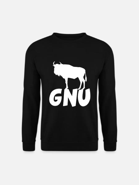 Gnu Antilope Afrika Tier Liebhaber - Unisex Pullover - Schwarz