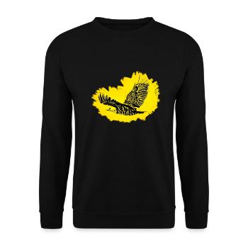 Adler - Unisex Pullover - Schwarz - Vorne - Alina (178cm) & Michal (187cm)
