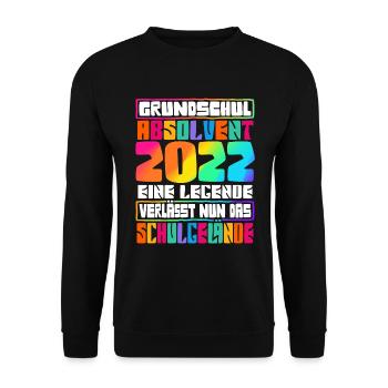 Grundschul Abschluss Grundschule Absolvent - Unisex Pullover - Schwarz - Vorne - Alina (178cm) & Michal (187cm)