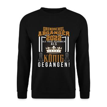 Grundschul Abschluss Grundschule Absolvent - Unisex Pullover - Schwarz - Vorne - Alina (178cm) & Michal (187cm)