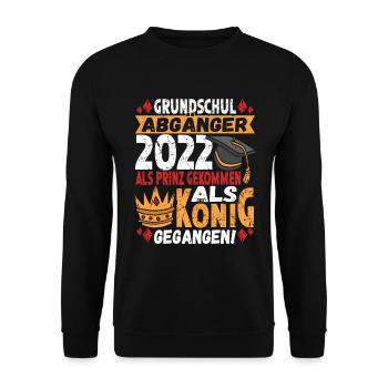 Grundschul Abschluss Grundschule Absolvent - Unisex Pullover - Schwarz - Vorne - Alina (178cm) & Michal (187cm)