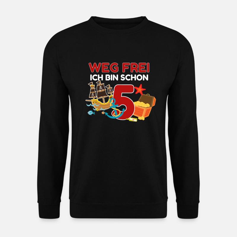 Piraten 5. Geburtstag Pirat 5 Jahre Geschenk - Unisex Pullover - Schwarz