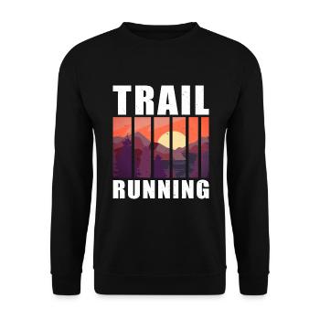 Trail Running Joggen Laufen Outdoor Sport - Unisex Pullover - Schwarz - Vorne - Alina (178cm) & Michal (187cm)