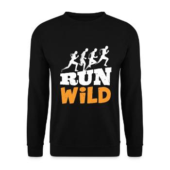 COURSE SAUVAGE Trailrunner Course de jogging - Sweat-shirt Unisexe - noir - Devant - Alina (178cm) & Michal (187cm)