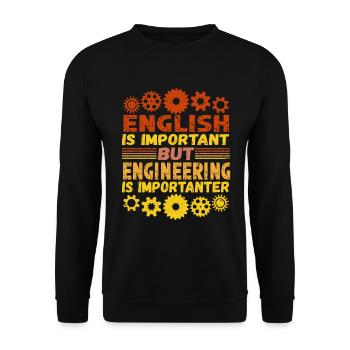 Engineering Engineering - Unisex Sweatshirt - black - Front - Alina (178cm) & Michal (187cm)
