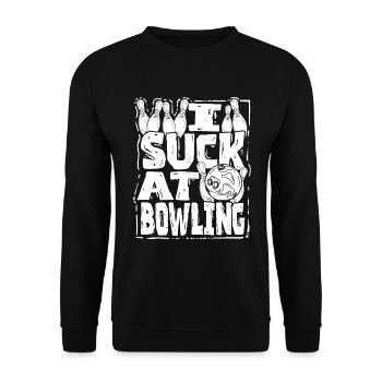 I'm Bad In Bowling Bowler - Unisex Sweatshirt - black - Front - Alina (178cm) & Michal (187cm)