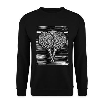 Maracas Percussion Percussionist Musician - Unisex Sweatshirt - black - Front - Alina (178cm) & Michal (187cm)
