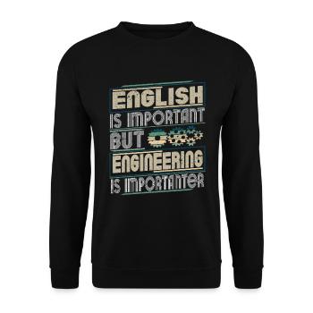 Engineering Engineering - Unisex Sweatshirt - black - Front - Alina (178cm) & Michal (187cm)