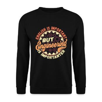 Engineering Engineering - Unisex Sweatshirt - black - Front - Alina (178cm) & Michal (187cm)