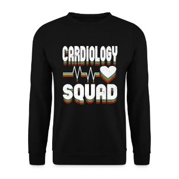 Cardiology Team Cardiologist - Unisex Sweatshirt - black - Front - Alina (178cm) & Michal (187cm)