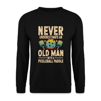 Joueurs de pickleball - Sweat-shirt Unisexe - noir - Devant - Alina (178cm) & Michal (187cm)
