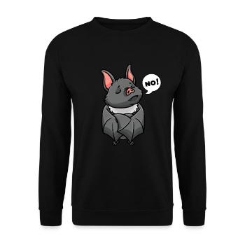 Chauve-souris Kawaii Animal Halloween - Sweat-shirt Unisexe - noir - Devant - Alina (178cm) & Michal (187cm)