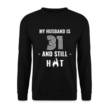 31 Jahre Geburtstag Ehemann - Unisex Pullover - Schwarz - Vorne - Alina (178cm) & Michal (187cm)