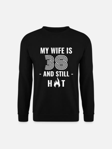 38 years birthday wife gift - Unisex Sweatshirt - black
