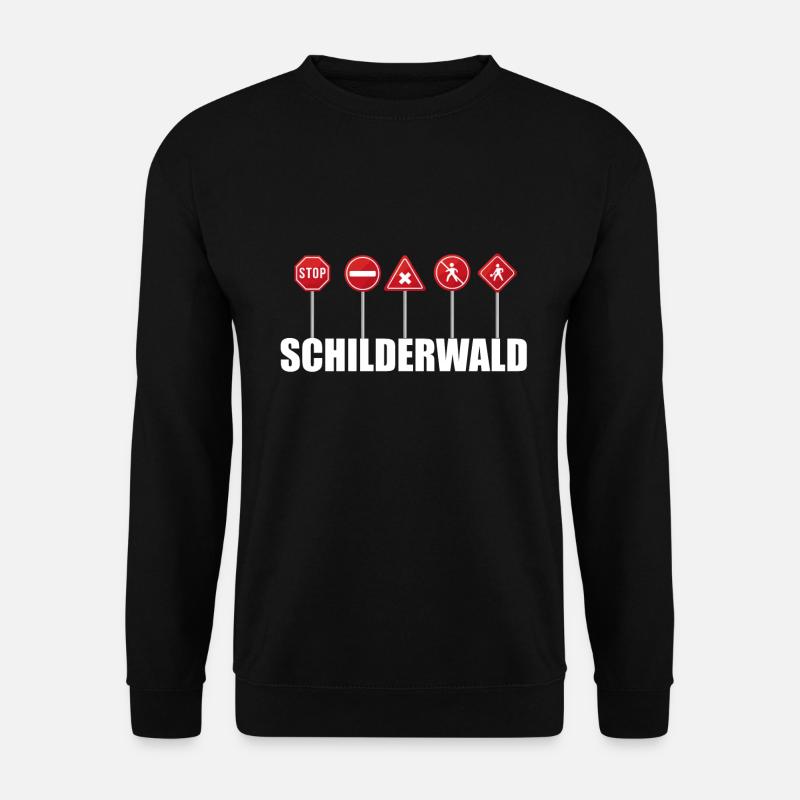 Verkehrsschilder Verkehrszeichen Schilderwald - Unisex Pullover - Schwarz