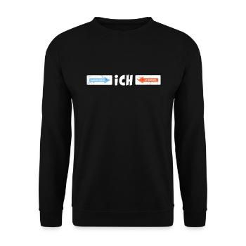 Verkehrsschilder Verkehrszeichen Fahrschule Spruch - Unisex Pullover - Schwarz - Vorne - Alina (178cm) & Michal (187cm)