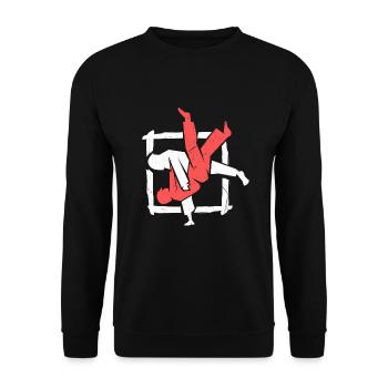 Karate Kampfsport Karateka Japan Kampfkunst - Unisex Pullover - Schwarz - Vorne - Alina (178cm) & Michal (187cm)
